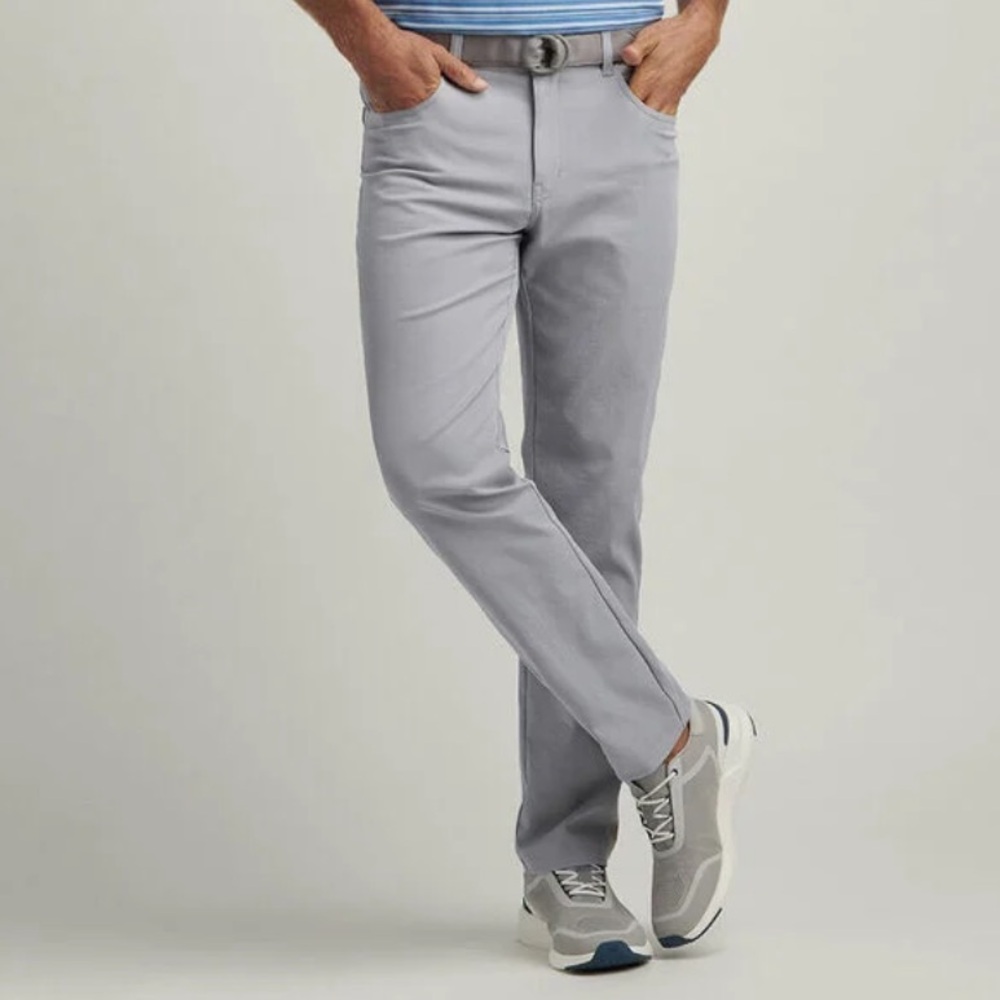Peter Millar Crown Sport eb66 Performance Five-Pocket Pant Gale Gray Size 40x32 - Picture 12 of 12